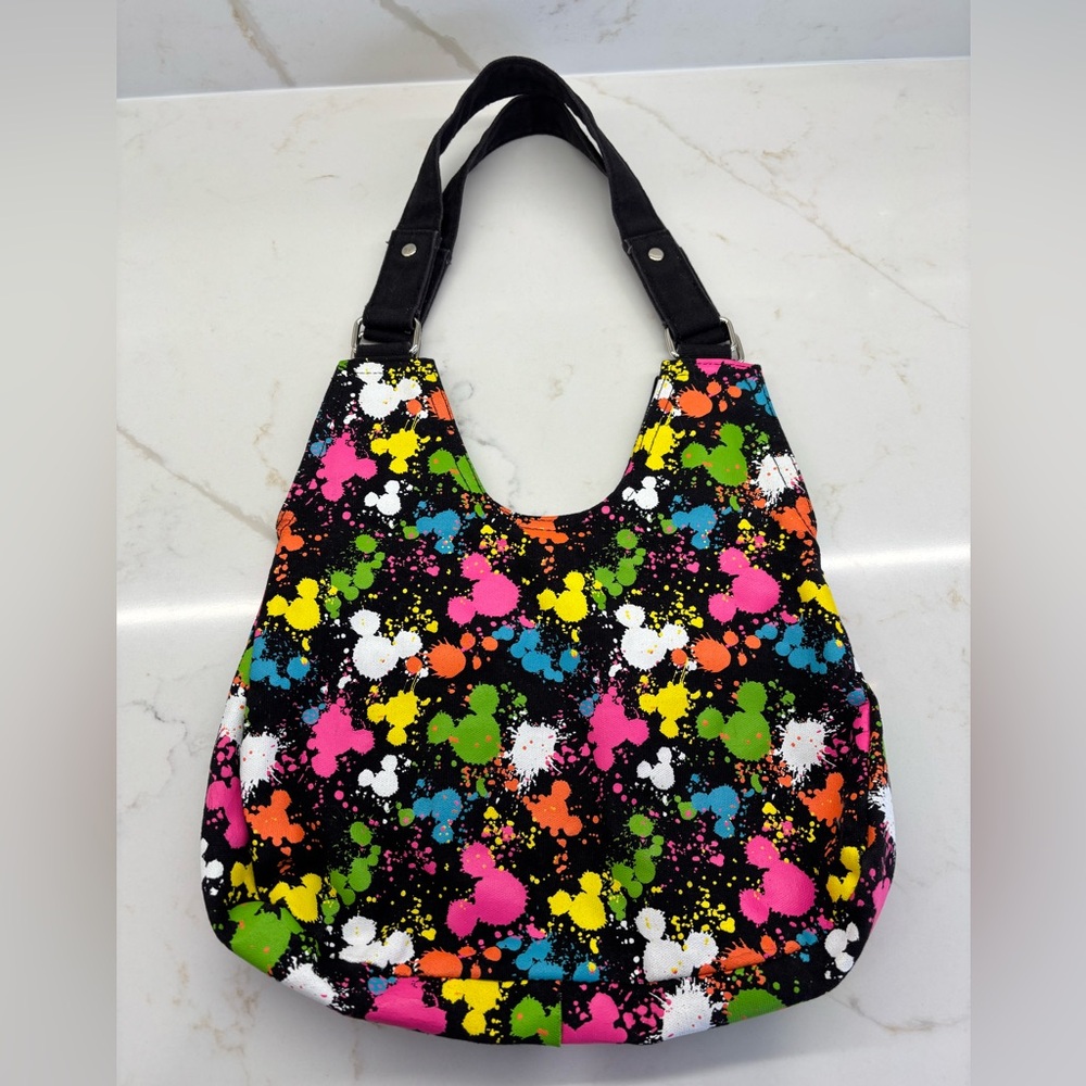 Colorful Neon Splatter Print Mickey Mouse Women's Bag Disney Parks Exclusive